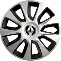 PUKLICE PRE RENAULT 14" STRATOS silver/black 4ks